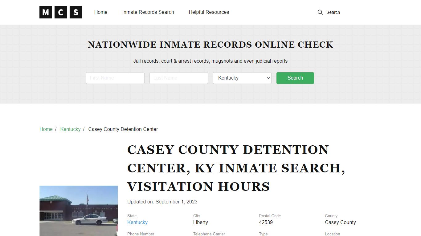 Casey County, KY Jail Inmates Search, Visitation Rules