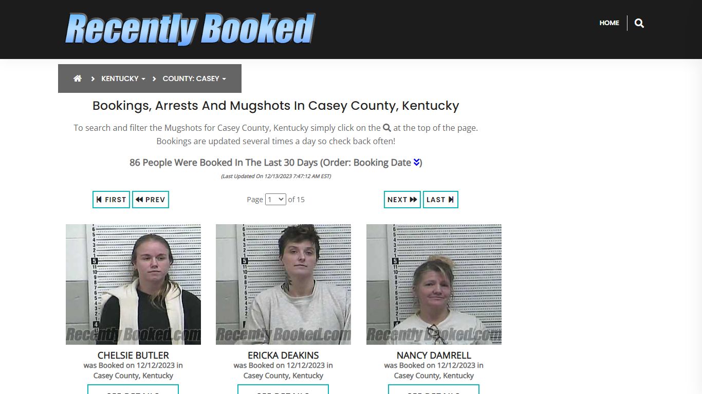 Recent bookings, Arrests, Mugshots in Casey County, Kentucky